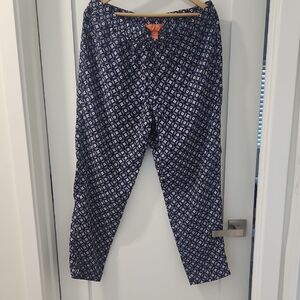 Joe Fresh Blue and White Comfortable Pants